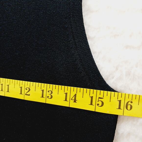 Tank Sweater Size S Black Minimalist Capsule Wardrobe Quiet Luxury Chic Office - Picture 6 of 10
